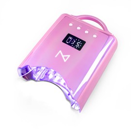 M - NEO Cordless & Rechargeable Nail Curing Lamp 78W with 4 LCD Time Display Timer, Auto Sensor, and Spacious Interior for All Hand Sizes and Nail Lengths (Unicorn Pink)
