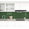 COLAMO Luxury 10-Sheet Glossy Green Peel and Stick Backsplash,Adhesive Faux