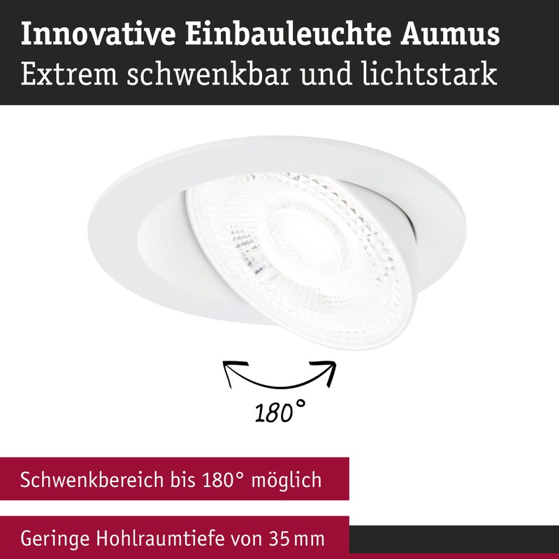 Paulmann 92254 EBL Set Aumus Swivelling 3-Stepdim LED 3x 750lm