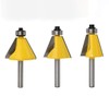 Bevel Cutter Set 1/2" Shank Bevel Woodworking Corner Round Cutter
