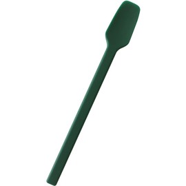 Carrotez Small Silicone Spoon, Mini Spatula, Small Spatulas for Kitchen Use, Spoonula, Perfect for Eating, Stirring, Spreading, 7.3", 1 pc - Deep Green