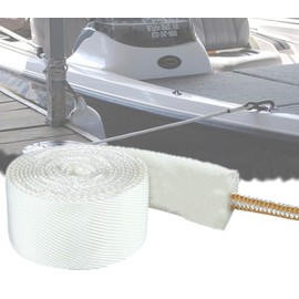 Marine Dock Guards Rope Cover - Heavy Duty Boat Mooring Line Protector Fit Lines up to 1", Sailing Docking Anchoring Equipment for Yacht, Sailboats, Kayaks (10ft)