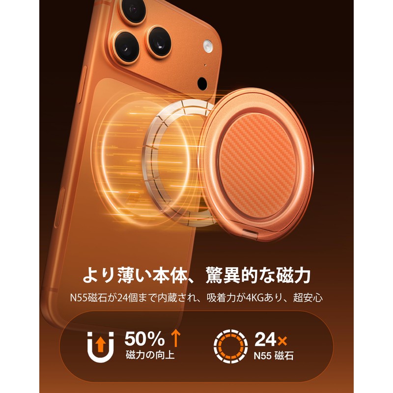 【Ultra-thin 2.5mm·MagRing Slim】Andobil Phone Grip Magsafe MagSafe Ring Slim Type【Ultra-strong