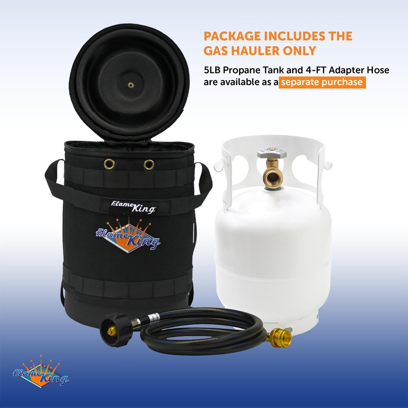Flame King FK-GH-5LB Gas Hauler for 5LB Propane Tank-Insulated Protective