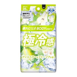 Men's Biore Body Sheet Extremely Cool Type Ice Pear Freesia Scent 28 Sheets, 28 Pieces, 1L / 맨즈비오레 바디시트 극냉감 타입 아이스 페어프리지아 향 28매입, 28개, 1L