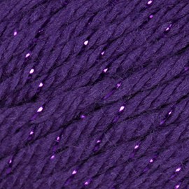Caron Knitting Yarn Simply Soft Party Purple Sparkle 3-Skein Factory Pack (Same Dyelot) H97PAR-6 Bundle with 1 Artsiga Crafts Project Bag