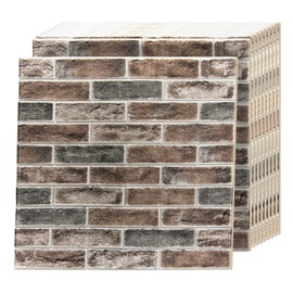 Art3d 52.5 Square Feet (Pack Of 10) Wall Panel Brick, Brown