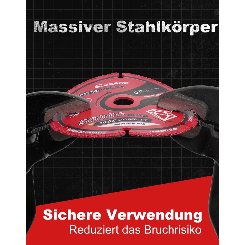 EZARC Diamond Cutting Disc 76 x 1.2 x 10 mm