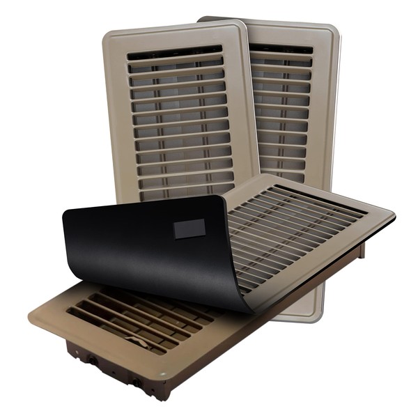 SEAL360 Magnetic Floor Vent Covers (3-Pack), Pocket for Complete Seal,