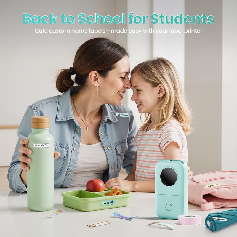 Phomemo Label Maker, D30 Portable Bluetooth Mini Label Printer Machine,