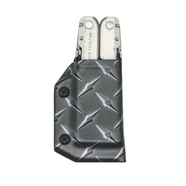 Clip & Carry Kydex Multitool Sheath for Leatherman Supertool 300 - Everyday Carry Holder Holster - Made in USA - Diamond Plate (Multi-Tool not Included)