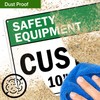 Custom Safety Equipment Sign, Ansi Sign, Osha Compliant, 10x14 Inches,