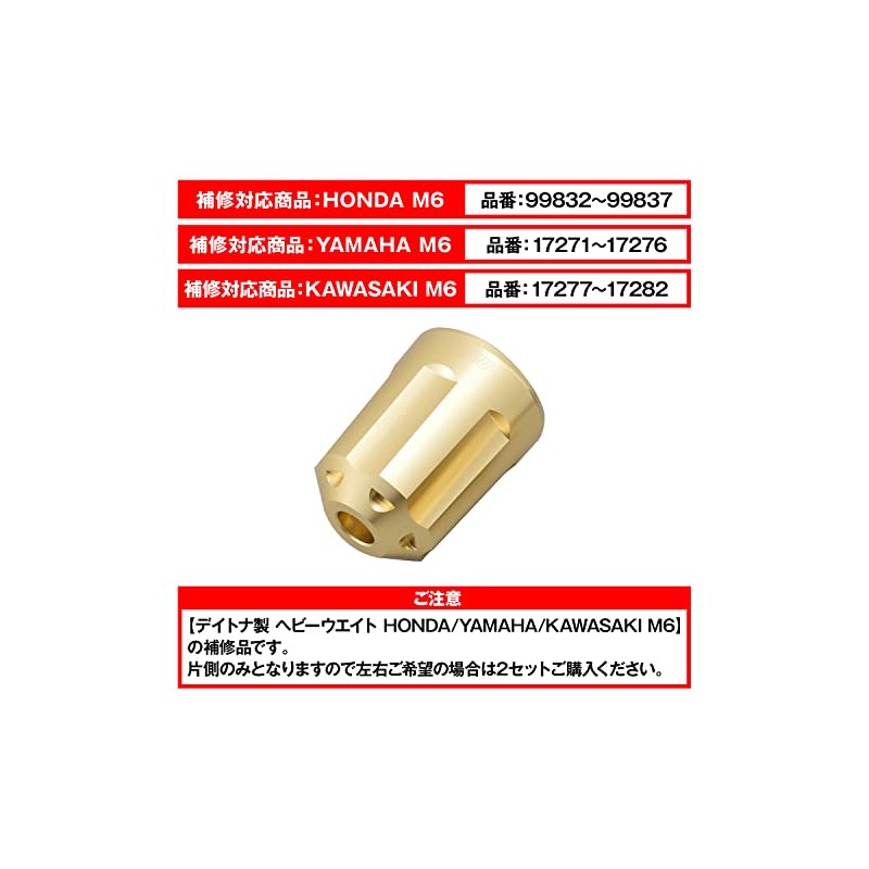 Daytona 17221 Motorcycle Heavy Weight Bar End Repair Item for