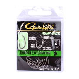 Gamakatsu Hump Back Hook - 10 Carp Hooks, Fishing Hooks for Carp Fishing, Single Hook for Carp Fishing, Eye Hooks, Size: 6