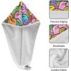 Doodle Flowers - Toallas de secado de cabello con botón