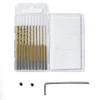 VQVYBXN 10Pcs Micro Engraving Drill Bit Set, 0.6mm-2.2mm, HSS, 2