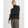 JACK & JONES Male Turtleneck Pullover Plain Turtleneck Sweater, black