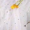 HAVII 59" x 4 Yards White Glitter Tulle Rolls Star