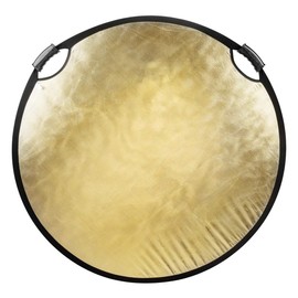 Glow Circular Collapsible Reflector with Handles (42", Wave Gold/White)