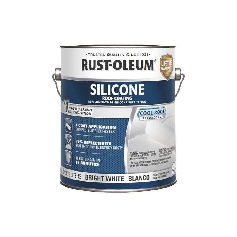 Rust-Oleum Roofing 363836 985 White Silicone Roof Coating