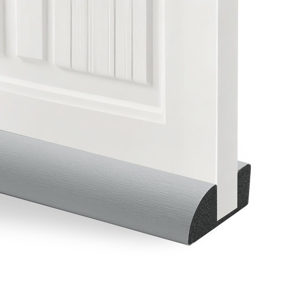 36" Grey Under Door Draft Stopper-Adjustable Gap Filler（Block Hot/Cold Air,Insects