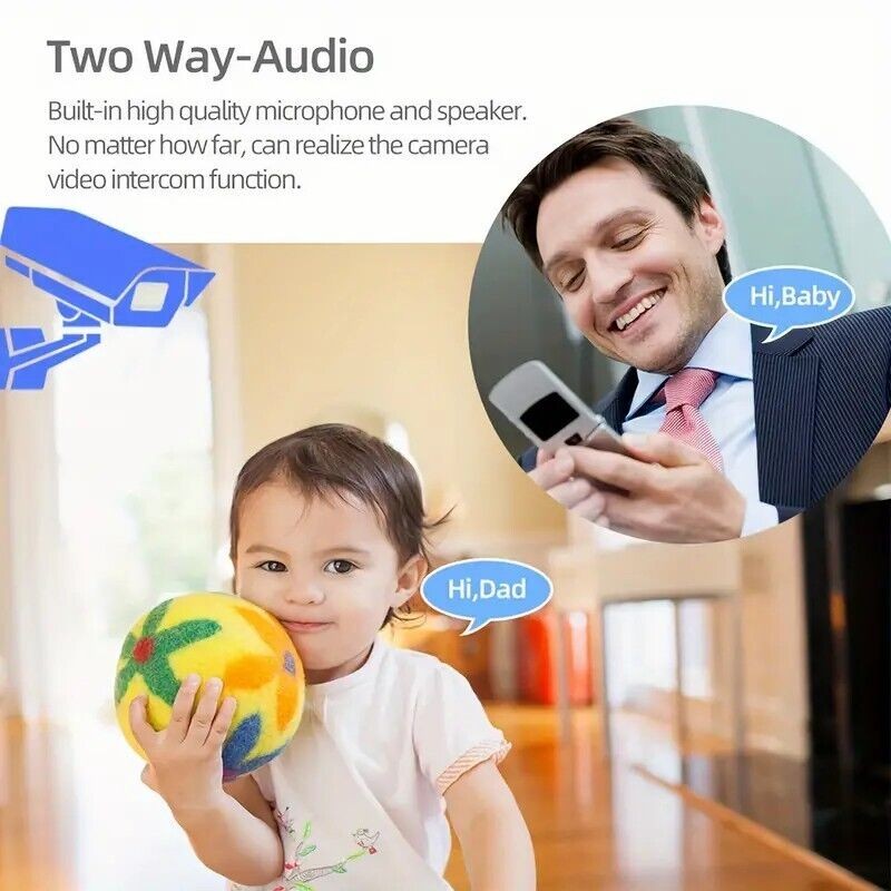 Sansco 6MP Wireless Home CCTV System WIFI PTZ 2-Way Audio