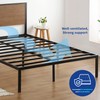 Olee Sleep 14 in Metal Platform Bed with Bamboo Headboard,