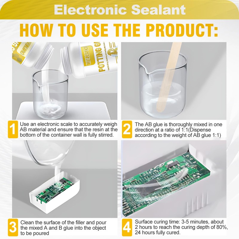 WANJAO Conformal Coating for Electronics, Electrical Potting Compound, Epoxy Resin