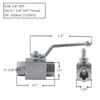 High Pressure Hydraulic Valve KHB 3/8'' NPT, Shut-Off 2 Way