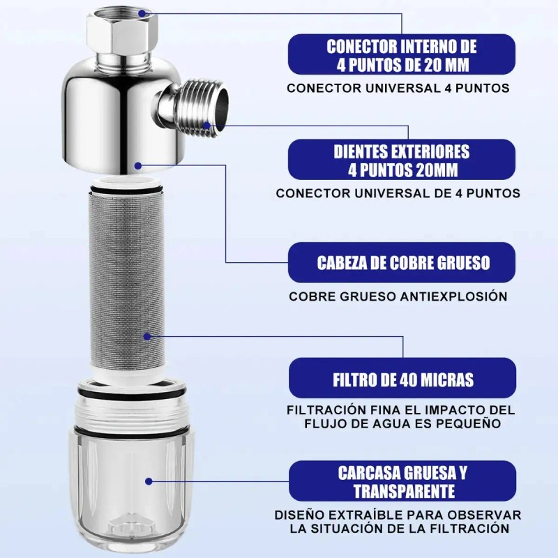 Para Acero Inoxidable Filtro Purificador Agua Para El Hogar