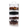 Webuyii Glass Storage Jars with Lids,Multi-Tier Stackable Containers Kitchen Food