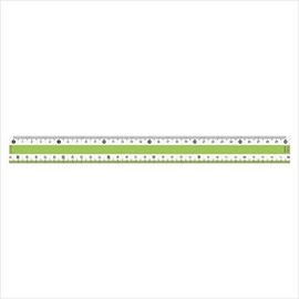Kyoei Plastic Color Ruler, 11.8 inches (30 cm), Green (CPK-30-G)