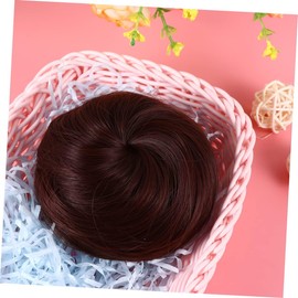 3 Piezas herramienta de placa de pelo moño peluca postizo bollos de pelo princesa leia fabricante de moño de pelucas rectas anillo de peluca de sintético Coffee