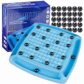 Juego de Ajedrez Magnético, Magnetismo Hundido Contra Ajedrez, Divertido Juego de Mesa de Piedra Magnética Familiar, 40 Piezas de Piedras, 2-4 Jugadores