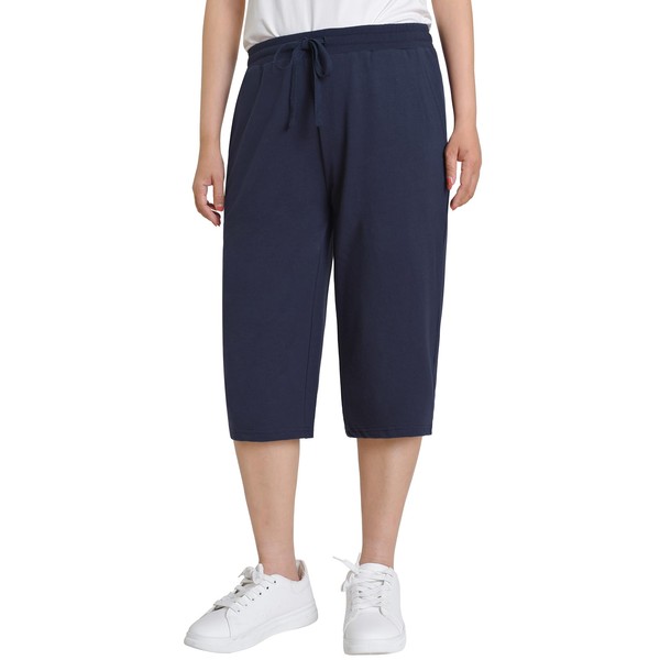Weintee Women's 15" Capri Long Shorts with Pockets Below The