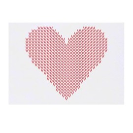 Azeeda 'Gestricktes Herz' Temporäres Tattoo - Hautfreundlicher & Ungiftiger Abziehbild · Wasserfest (TO00076025)