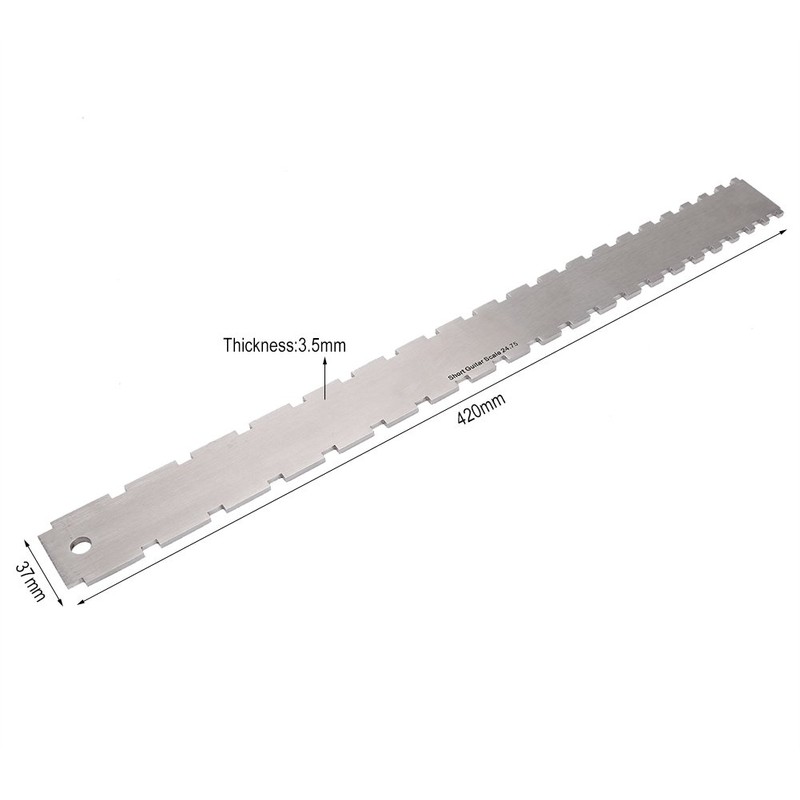 16.53 x 1.45 inch Practical Notched Fret Board Straight Edge