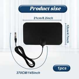 TV Aerial,Indoor TV Aerials With Strong Signal UK,0.8mm Ultra-Thin HD TV Aerial Indoor,50 Mile Long Distance Reception for Local Channels and Other Resolution Channels