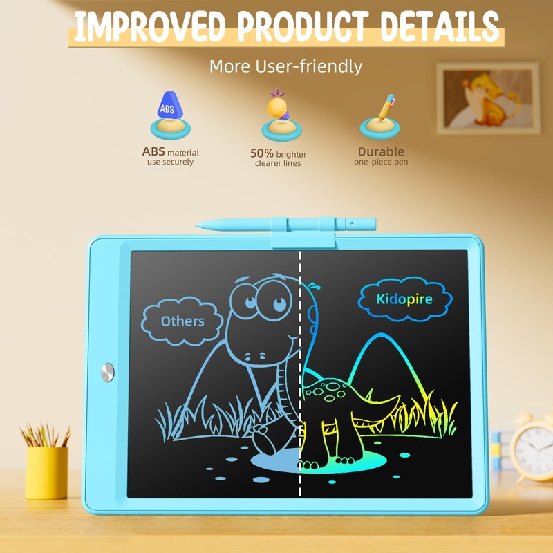 Kidopire LCD Writing Tablet, 2Pack Reusable Drawing Pad for Kids,
