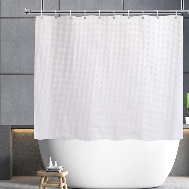 YISURE Short Shower Curtain for Walkin Tub 60 Inch Length,