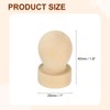 PATIKIL 25mm Stamp Wood Round Handle, Wooden Knobs Stamp Mounts