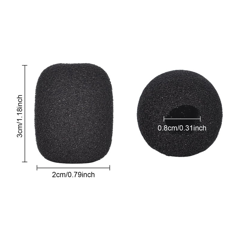 Disnace 12 Pack Foam Microphone Windscreen, Microphone Sponge Foam Covers,
