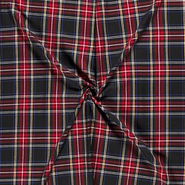 CRS Fur Fabrics 5056653820422 Stoff mit Schottenkaro, 1 m, 145 x 100 cm, Schwarz, Polyester, 1MTR 145cmx100cm