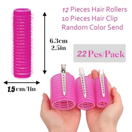 Small Size Hair Rollers Curlers Self Grip Holding Rollers Hairdressing Curlers Hair Design Sticky Cling Style For DIY Or Salon (Gripping Sticky Rollers 20mm 7/8”) (10pack) (Random, 15mm-12pcs)
