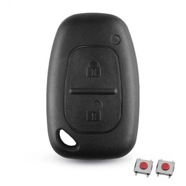HooRLZ Vauxhall Vivaro Key Shell Case for Vauxhall Vivaro Renault Traffic Movano Kangoo Nissan Key 2 Button Traffic Replacement Key Kangoo Car Key