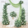 360 Pcs 7 Kinds Mixed Artificial Eucalyptus Greenery Stems Bulk