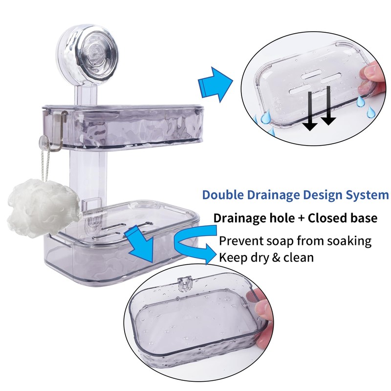 VirtuGro Soap Dish Soap Holder Soap Basket Made of Plastic
