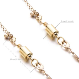 Zpsolution Screw-in Locking Magnetic Jewelry Clasps for Necklace 6mm
