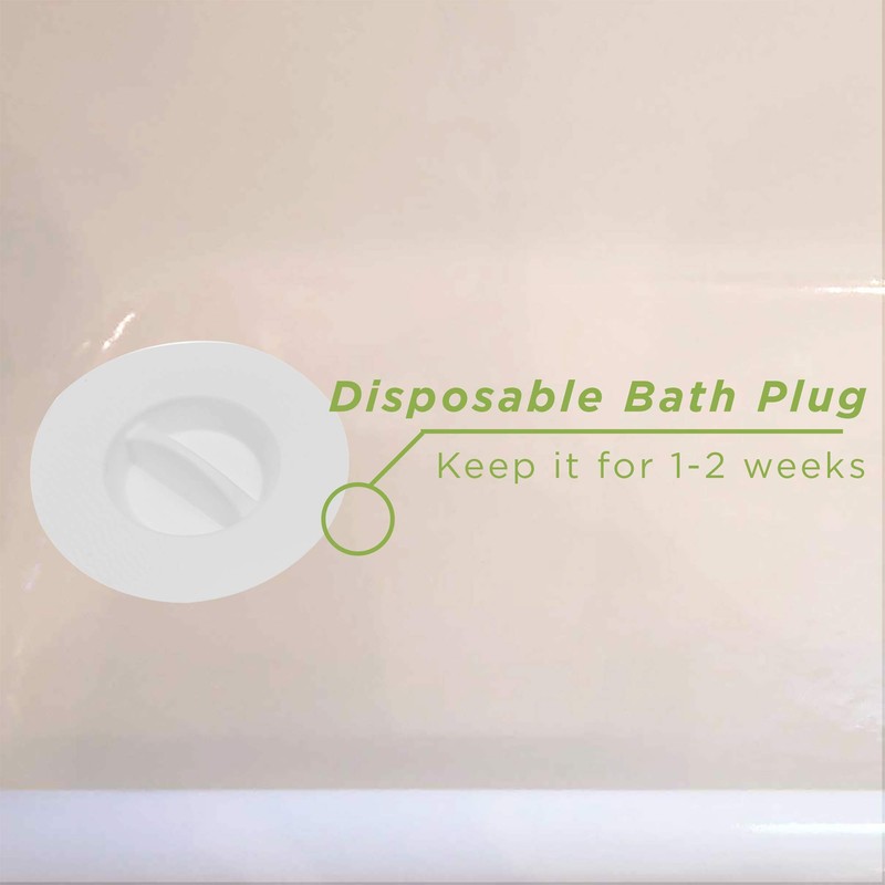 Mind Reader , Hygienic Disposable Bathtub Stopper, Stops Water, Tub,