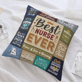 Nurse Gifts for Women, Nurse Appreciation Gifts, Nurses Week Gift to Practitioner Women, LPN RN Gift for Nurses Retirement Thank You, School Future Nursing Present Throw Pillow Cover 18"x 18"
